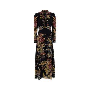 Etro Women Printed Crepe Long Dress